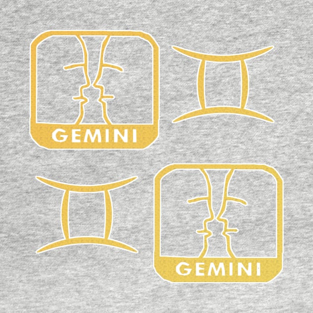 Gemini Birth Sign - Yellow by BurritoKitty